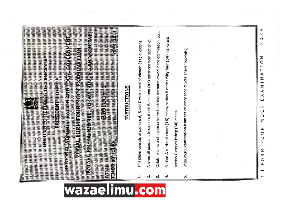 BIO 1 - Wazaelimu - Please assist me notes on transport of materials in ...