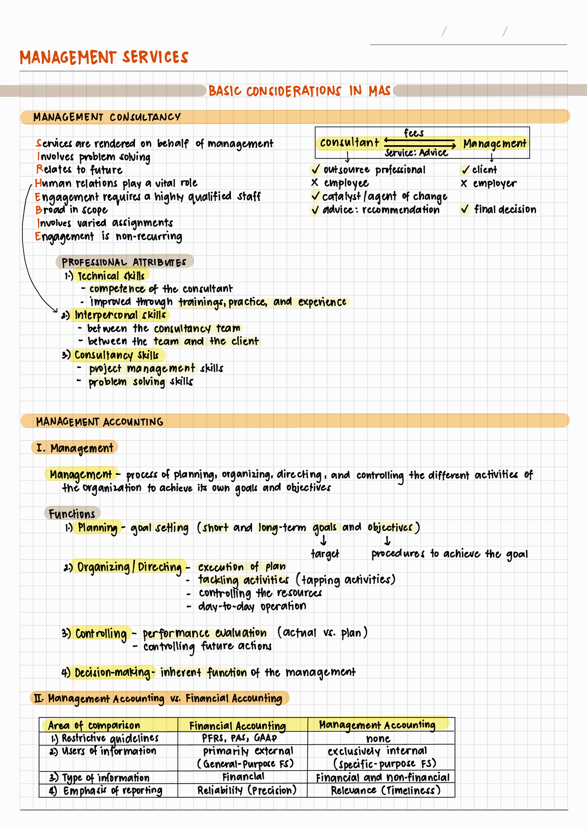 1 Basic Considerations In Ms Bs In Accountancy Studocu