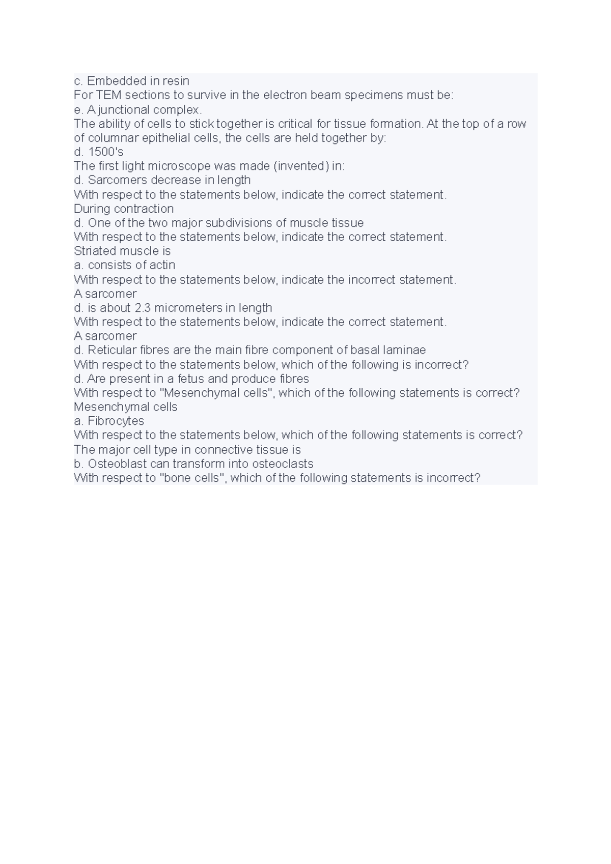 MMED1007 8 Histology The Building Blocks of The Human Body c