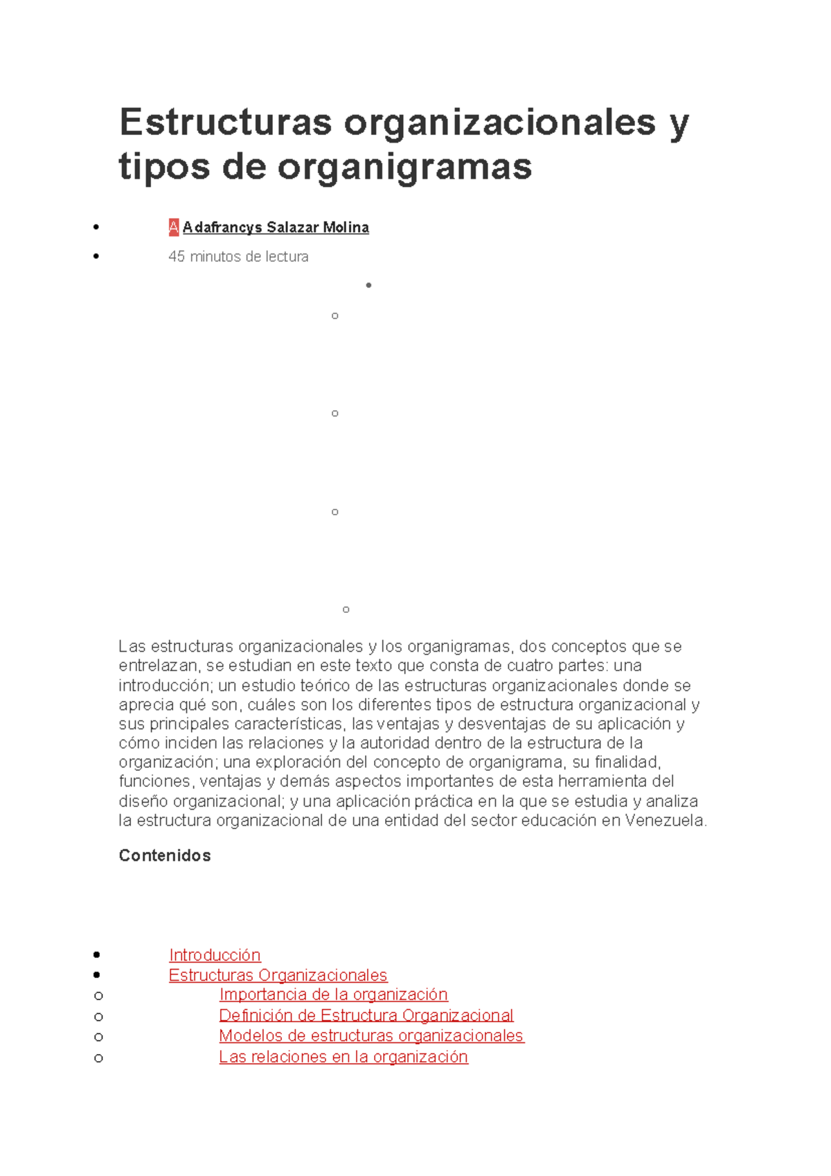 Estructuras Organizacionales Y Tipos De Organigramas Contenidos Cómo Mantener El Contacto Con 5185