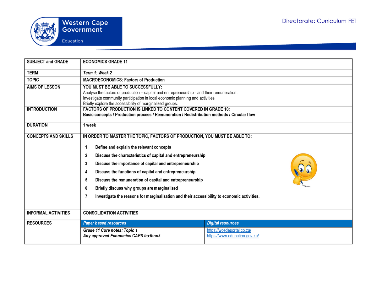 economics grade 11 essays pdf term 1 term 2