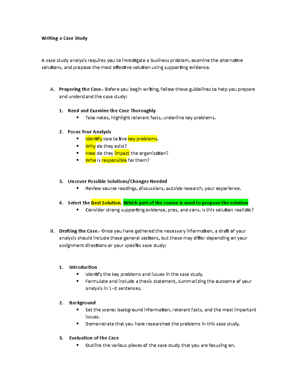 guidelines for writing case study