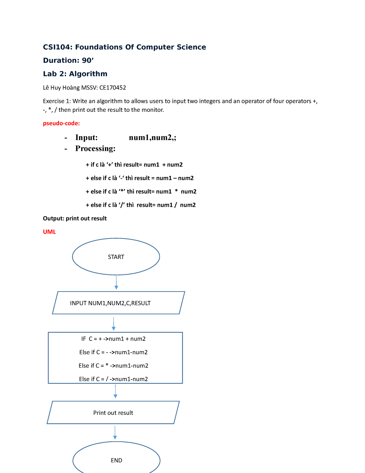 LAB02 CE170452 Le Huy Hoang - CSI104: Foundations Of Computer Science ...