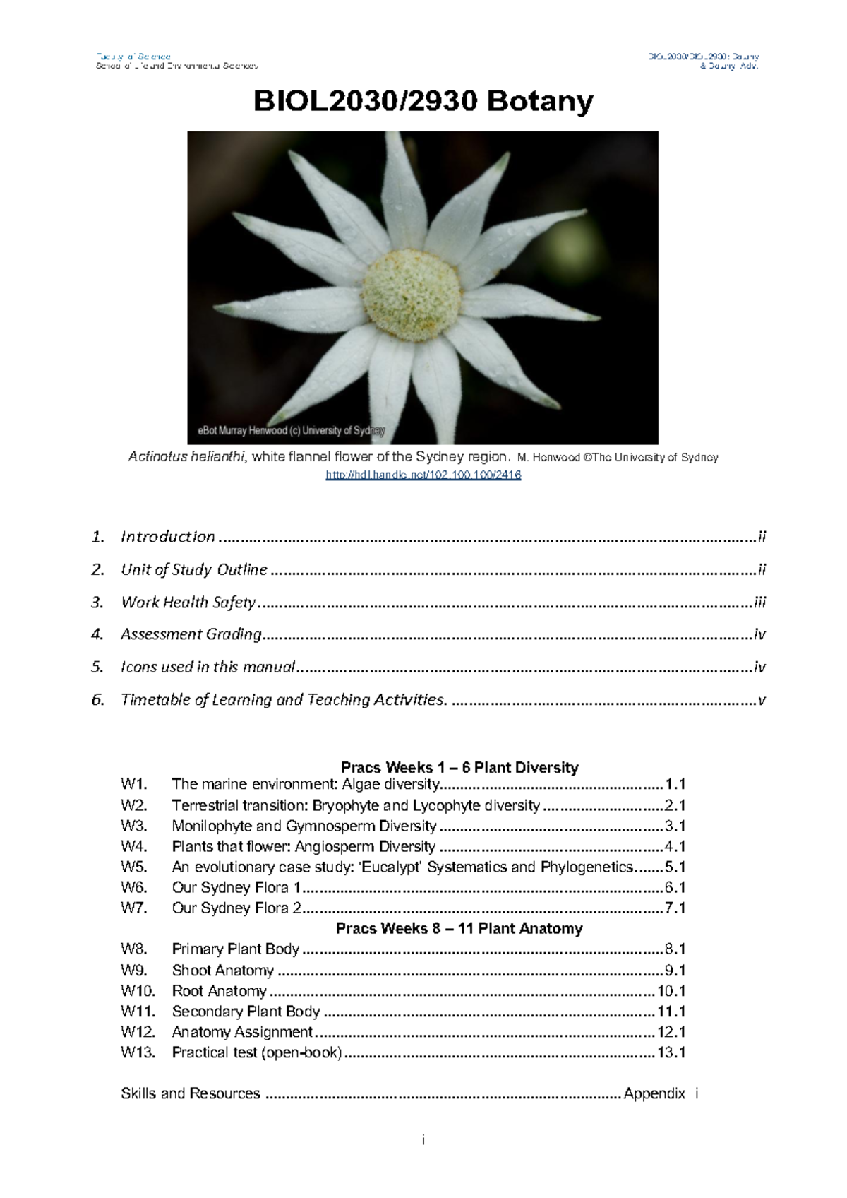 1Intro+Botany+Manual+2024 v2 docx - School of Life and Environmental ...