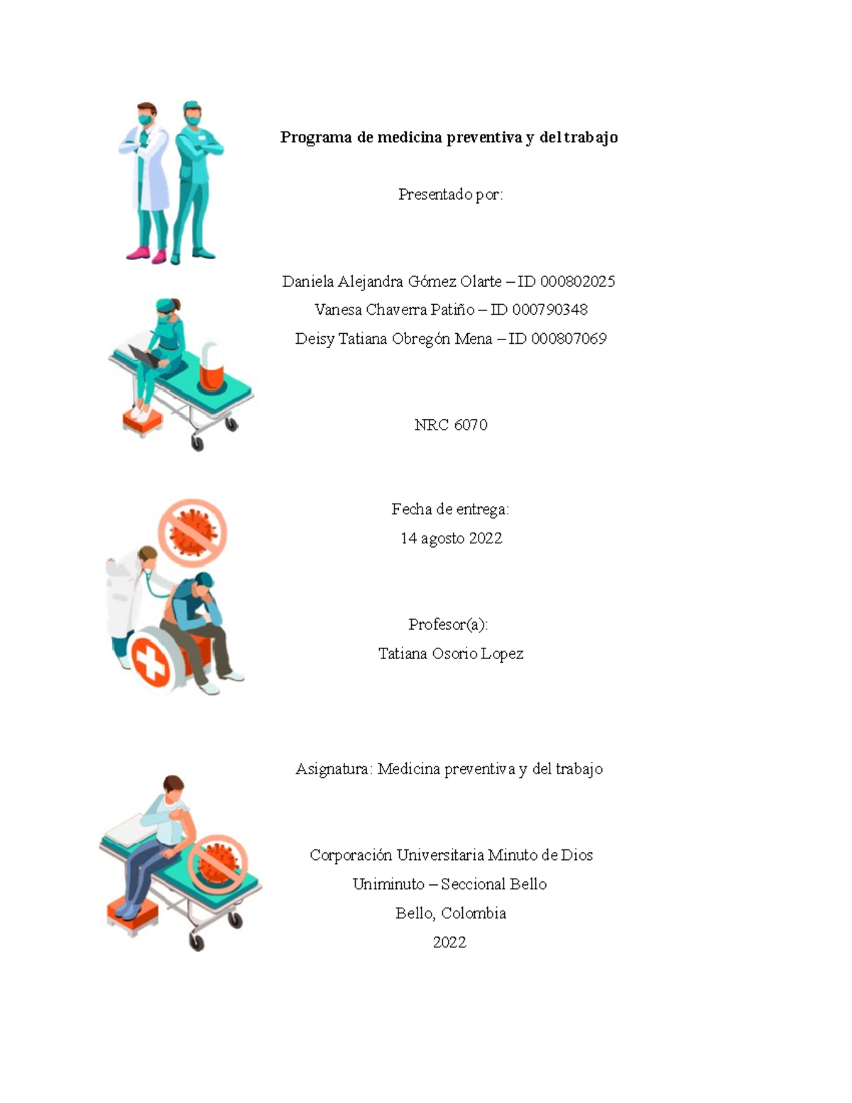 Actividad 7 - Medicina Preventiva Del Trabajo - Programa De Medicina ...