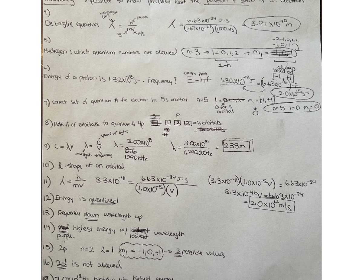 Exam 3 Practice questions 1-21 - impossible TO know precisely both ...