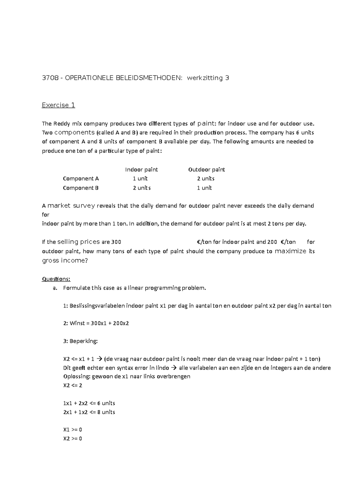 uitwerking WZ3 OPBM - 3708 - OPERATIONELE BELEIDSMETHODEN: werkzitting ...