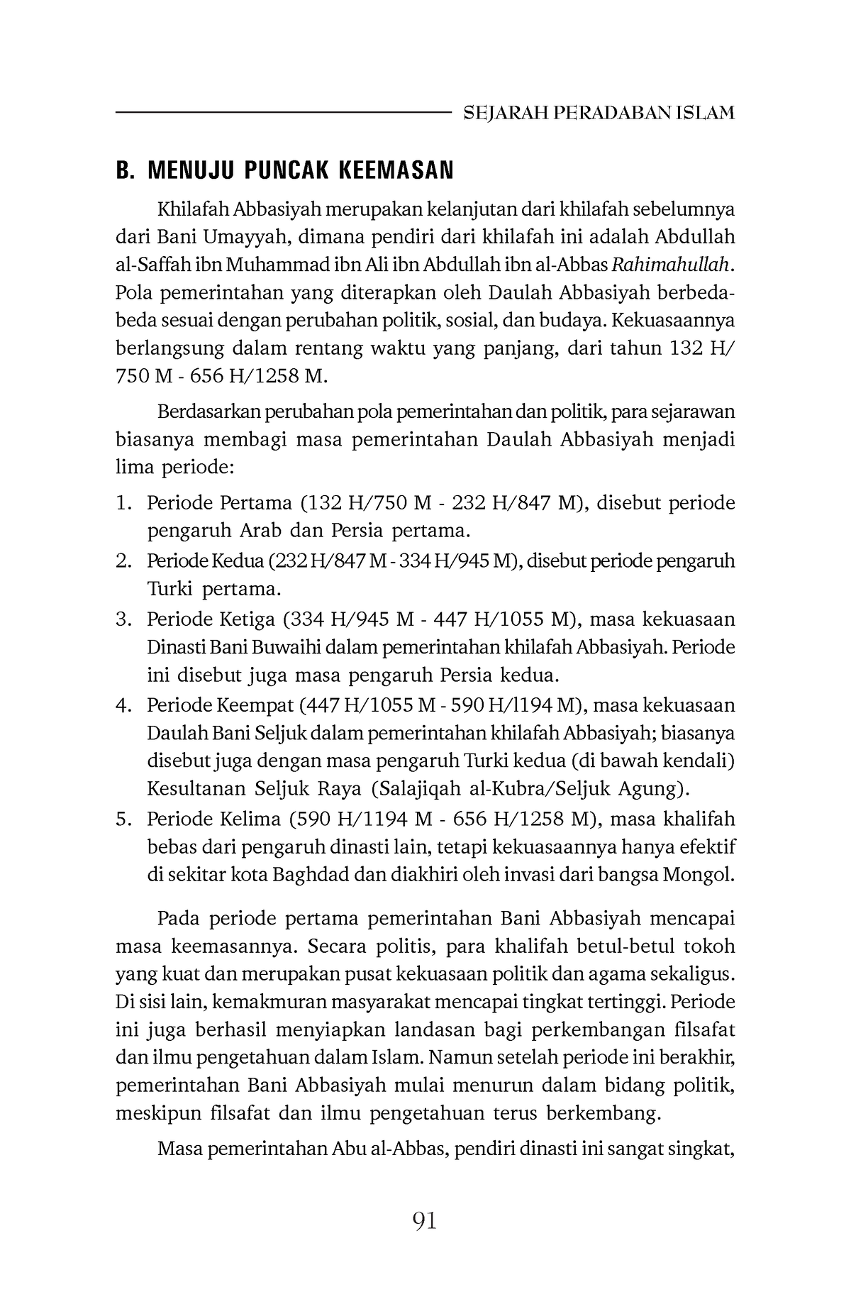 Sejarah Peradaban Islam Karya SITI Zubai (1)-104 - 91 SEJARAH PERADABAN ...