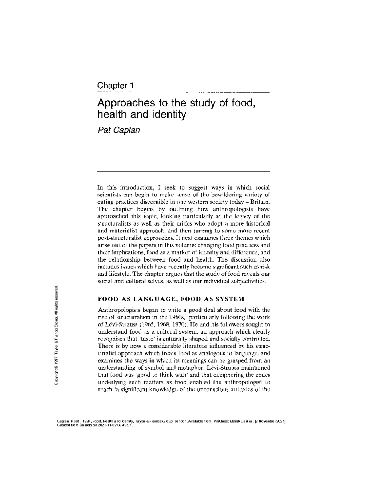 food-health-and-identity-1-approaches-to-the-study-of-food-health