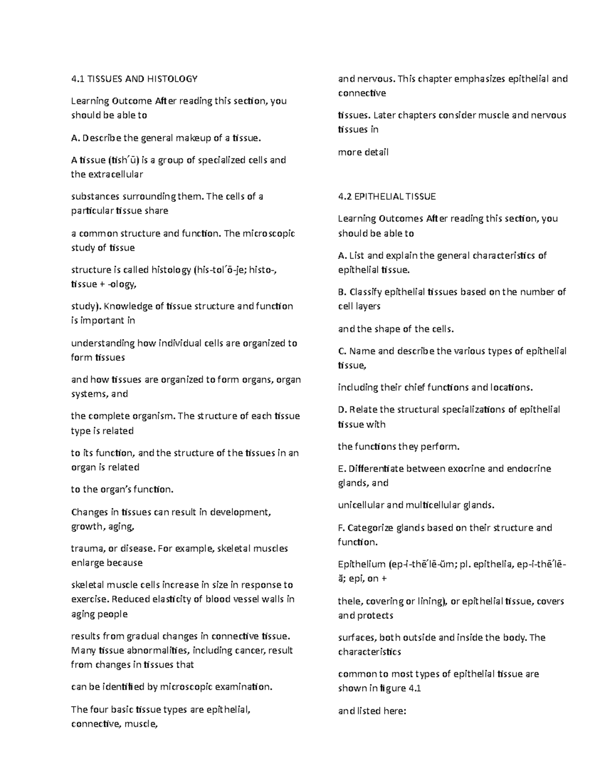 Seeley's Anatomy and Physiology Chapter 4.1 - 4 TISSUES AND HISTOLOGY ...