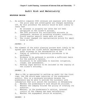 Toaz - Auditing Theory - 2016 MOCK CPA BOARD EXAMINATIONS Source ...