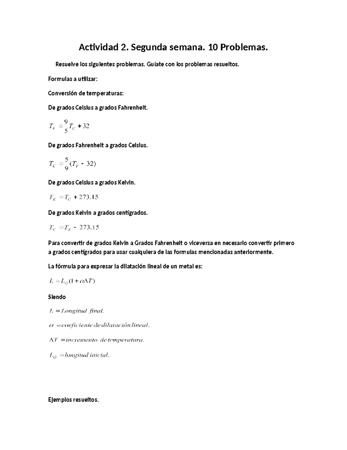 Actividad 2 Actividad 2 Segunda Semana 10 Problemas Resuelve Los