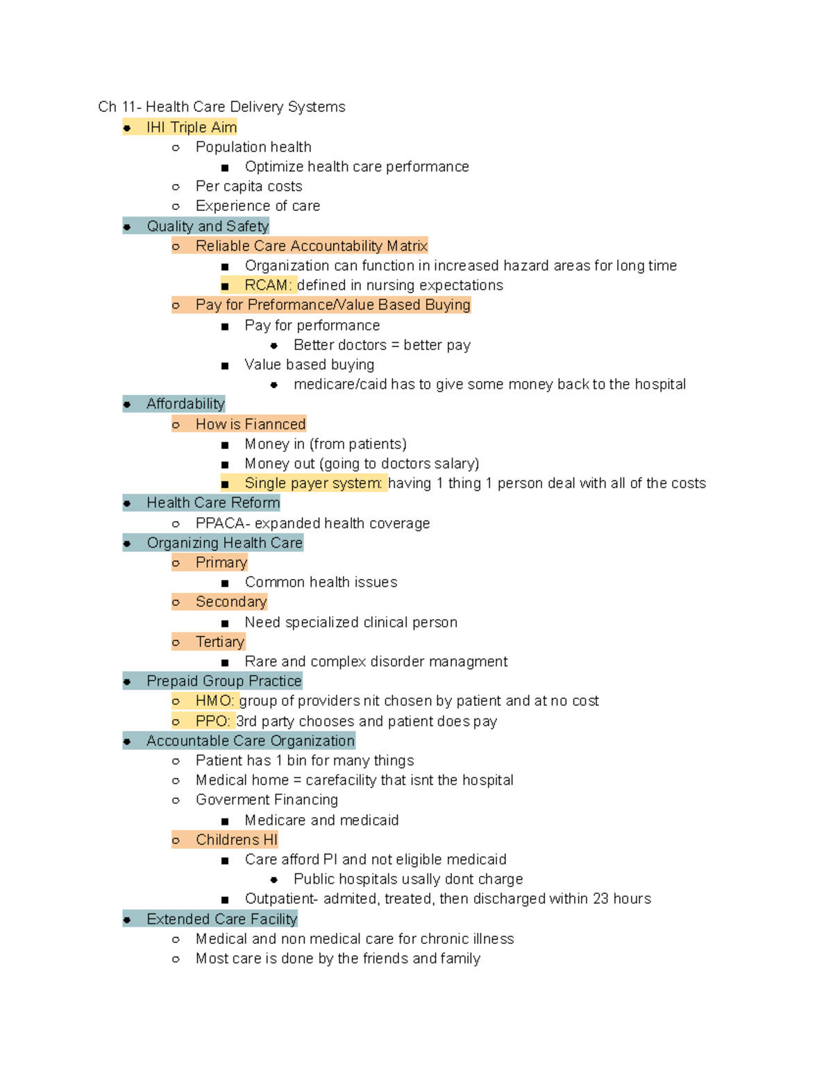 fundamentals-health-care-delivery-systems-readings-ch-11-health-care