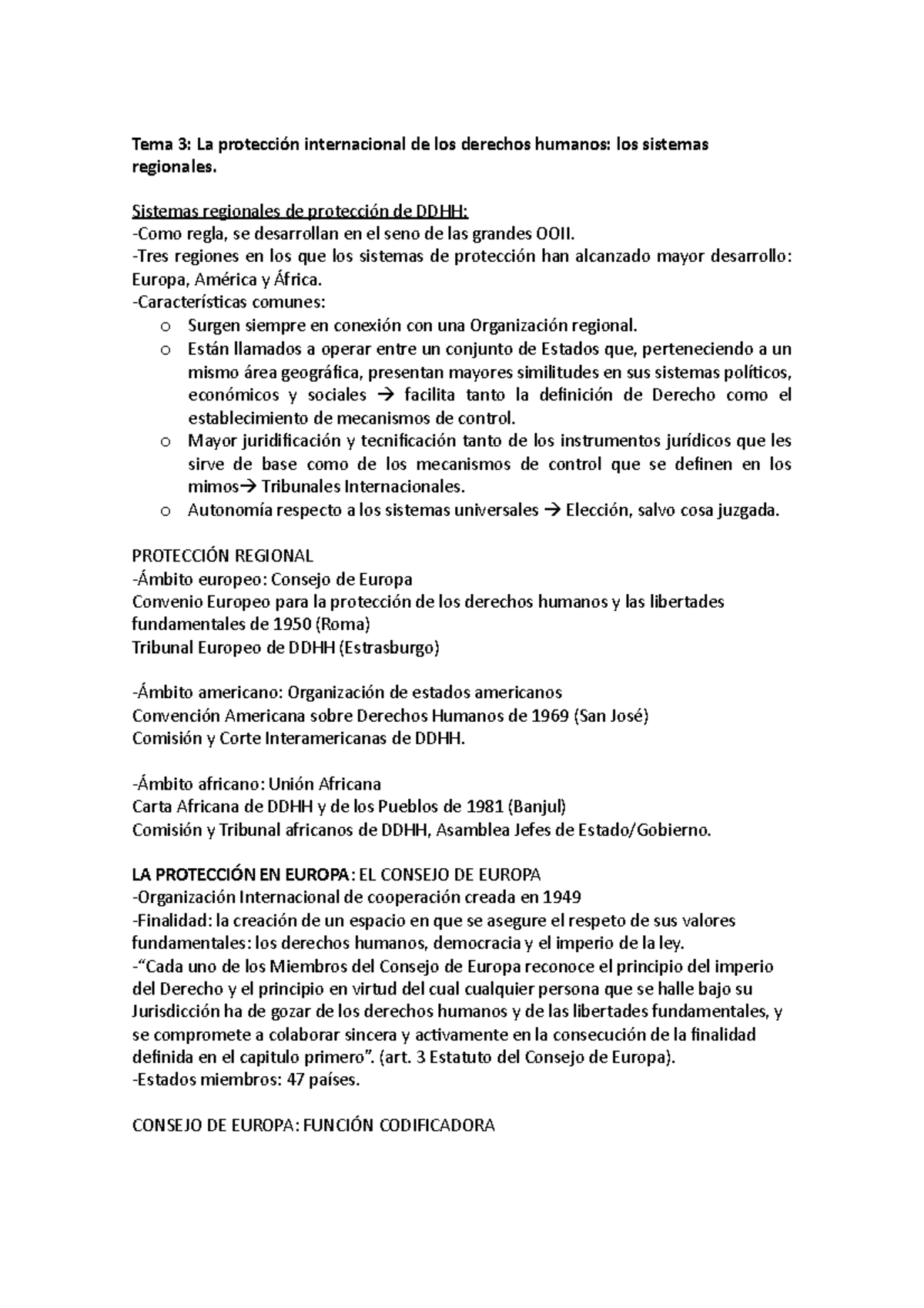 Tema 3 - Apuntes 3 - Tema 3: La protección internacional de los ...