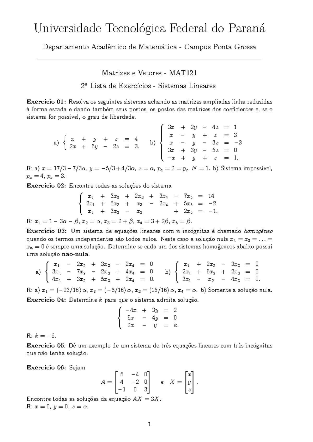 Lista 02 MV - Universidade Tecnol ́ogica Federal Do Paran ́a ...