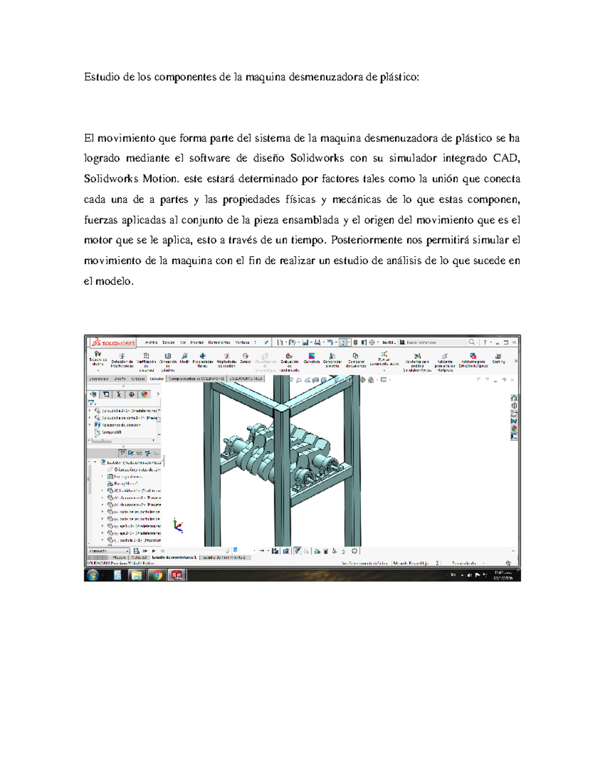 ESTUDIO DE MOVIMIENTO MEF DE MAQUINA DESMENUZADORA DE PLASTICO CON ...