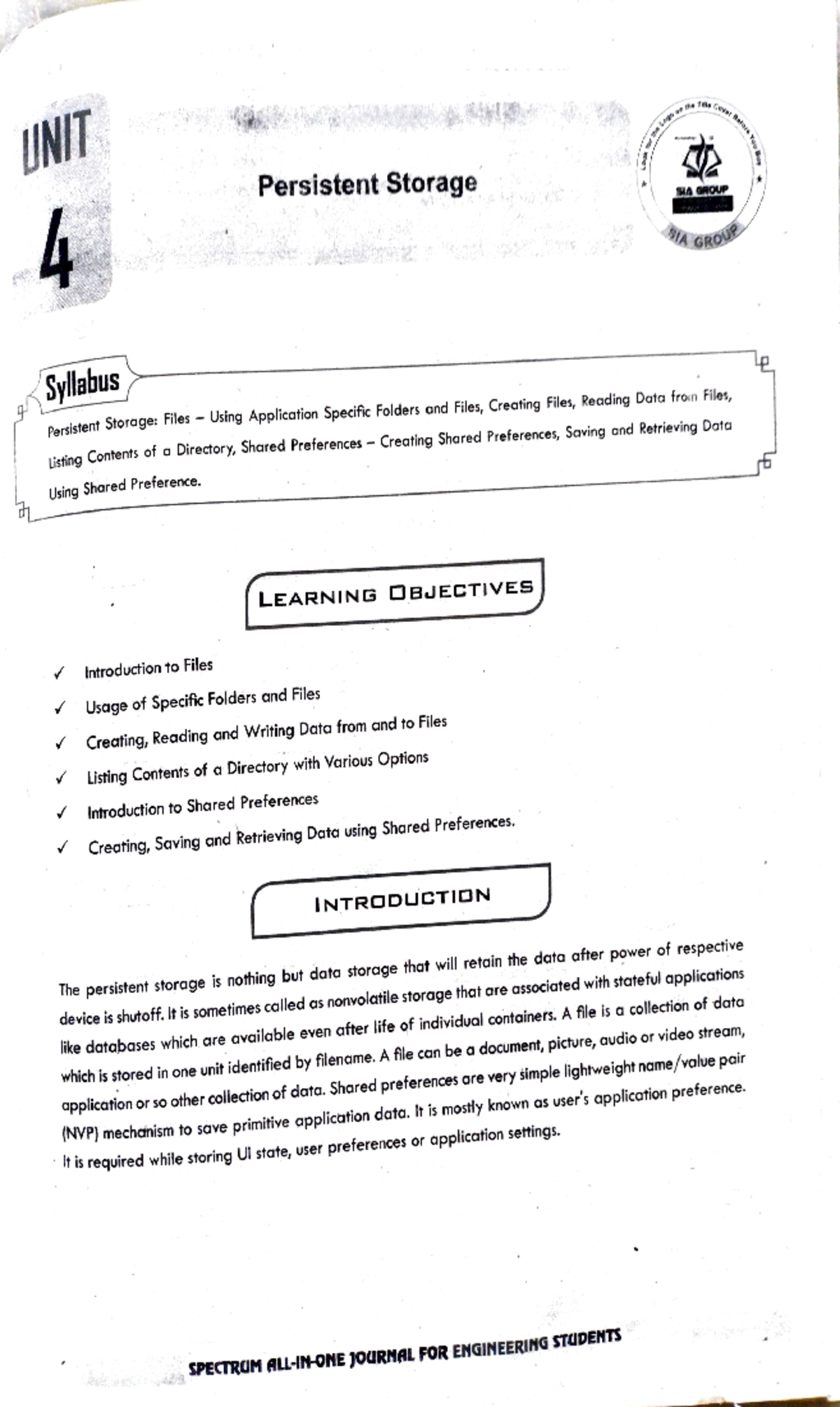 MAD Unit 4 - notes to study for exam - the Title UNIT Persistent ...