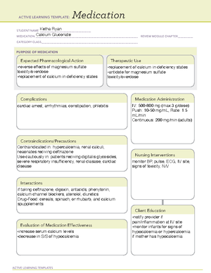 Folic acid - ATI Med Template - ACTIVE LEARNING TEMPLATES Medication ...