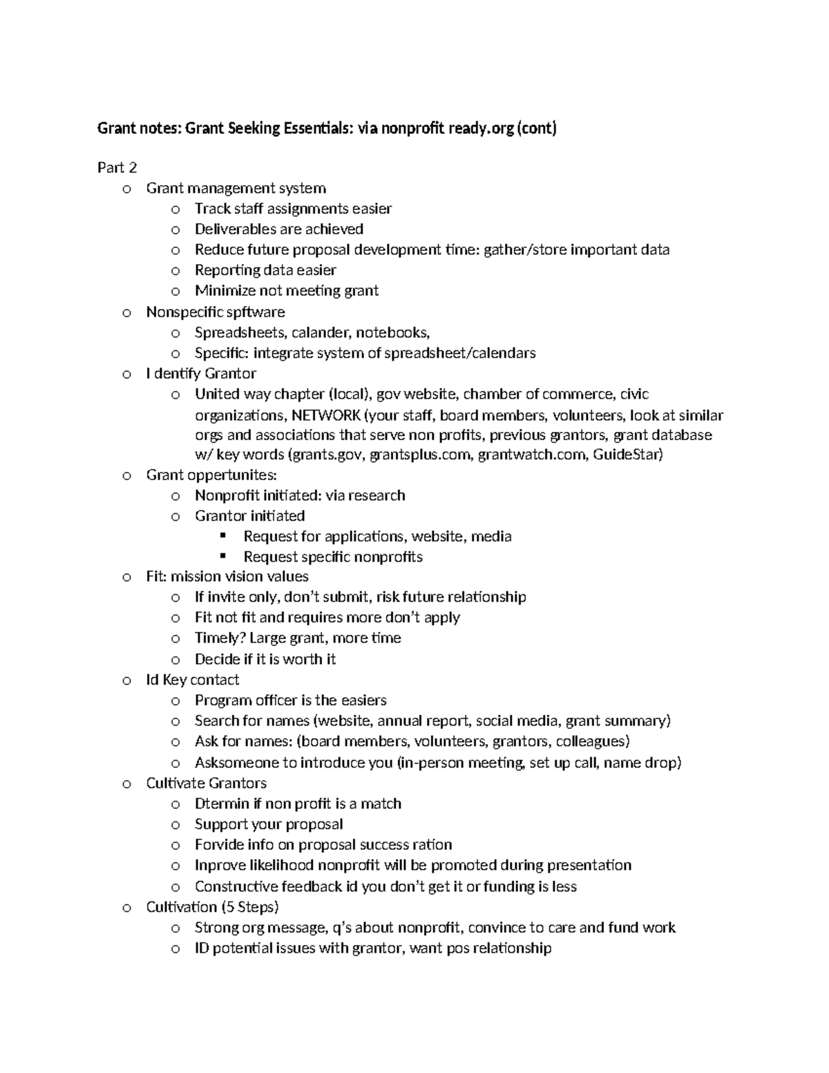 Grant notes pt 2 - Grant notes: Grant Seeking Essentials: via nonprofit ...