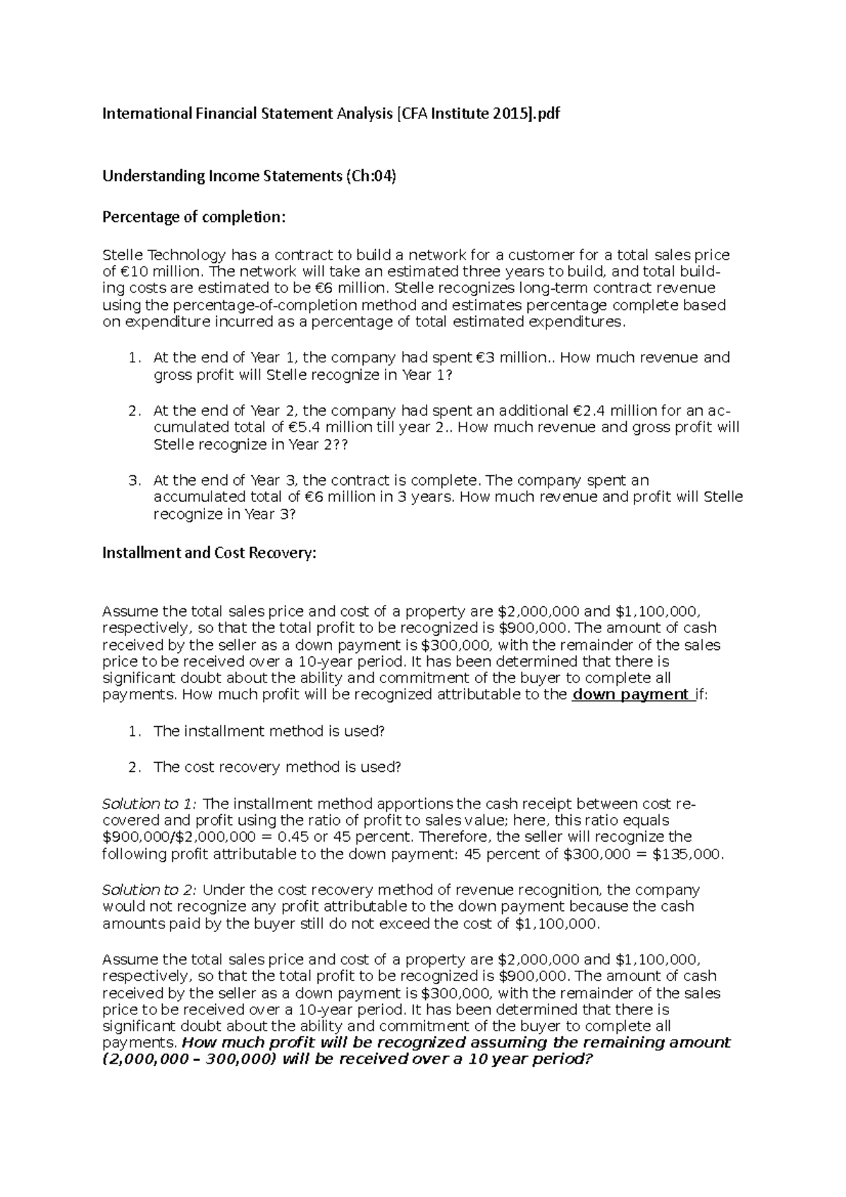 410 mid practice - International Financial Statement Analysis [CFA ...
