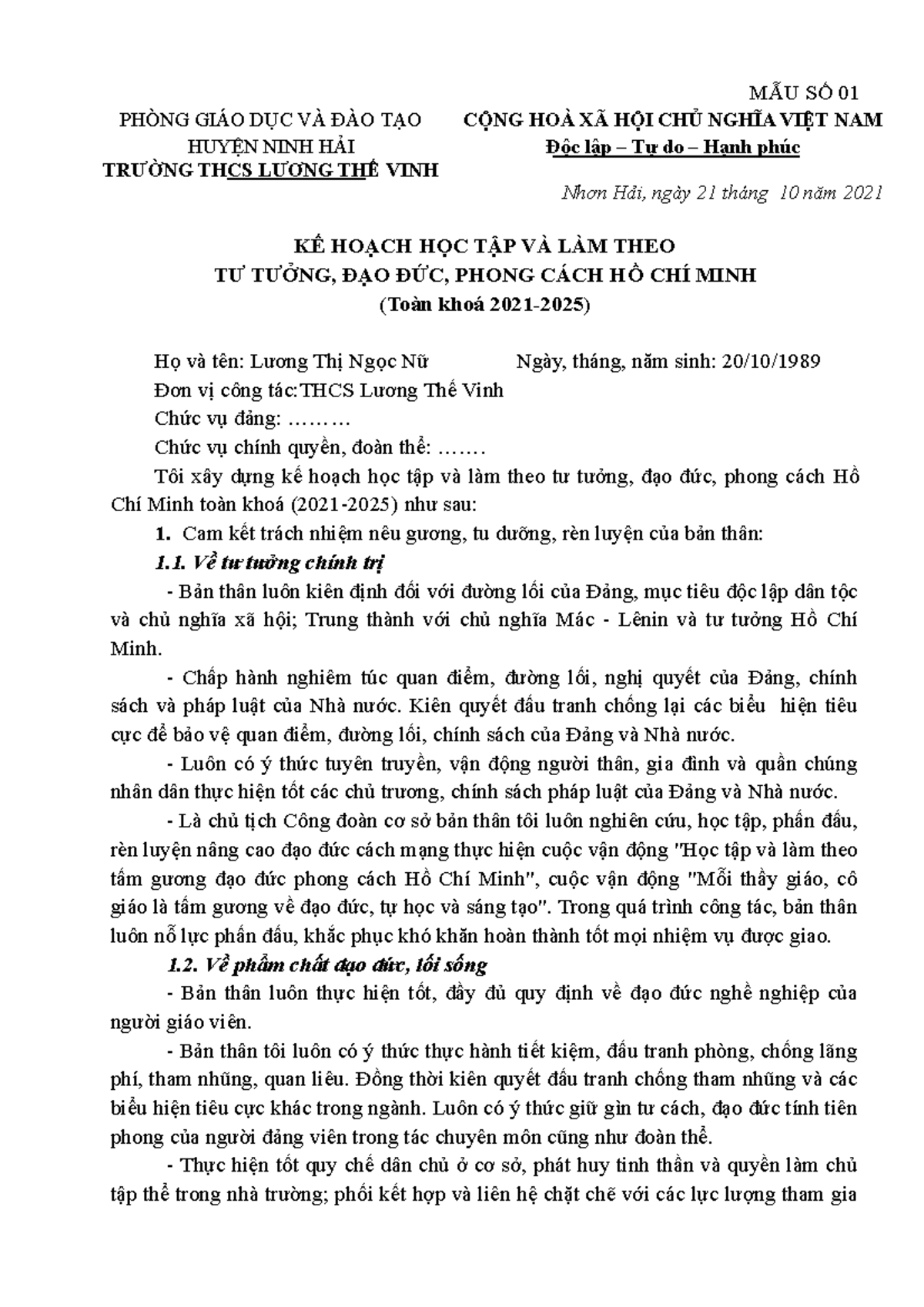 1 ke hoach hoc tap tu tuong ho chi minh toan khoa m u s 01 ph ng