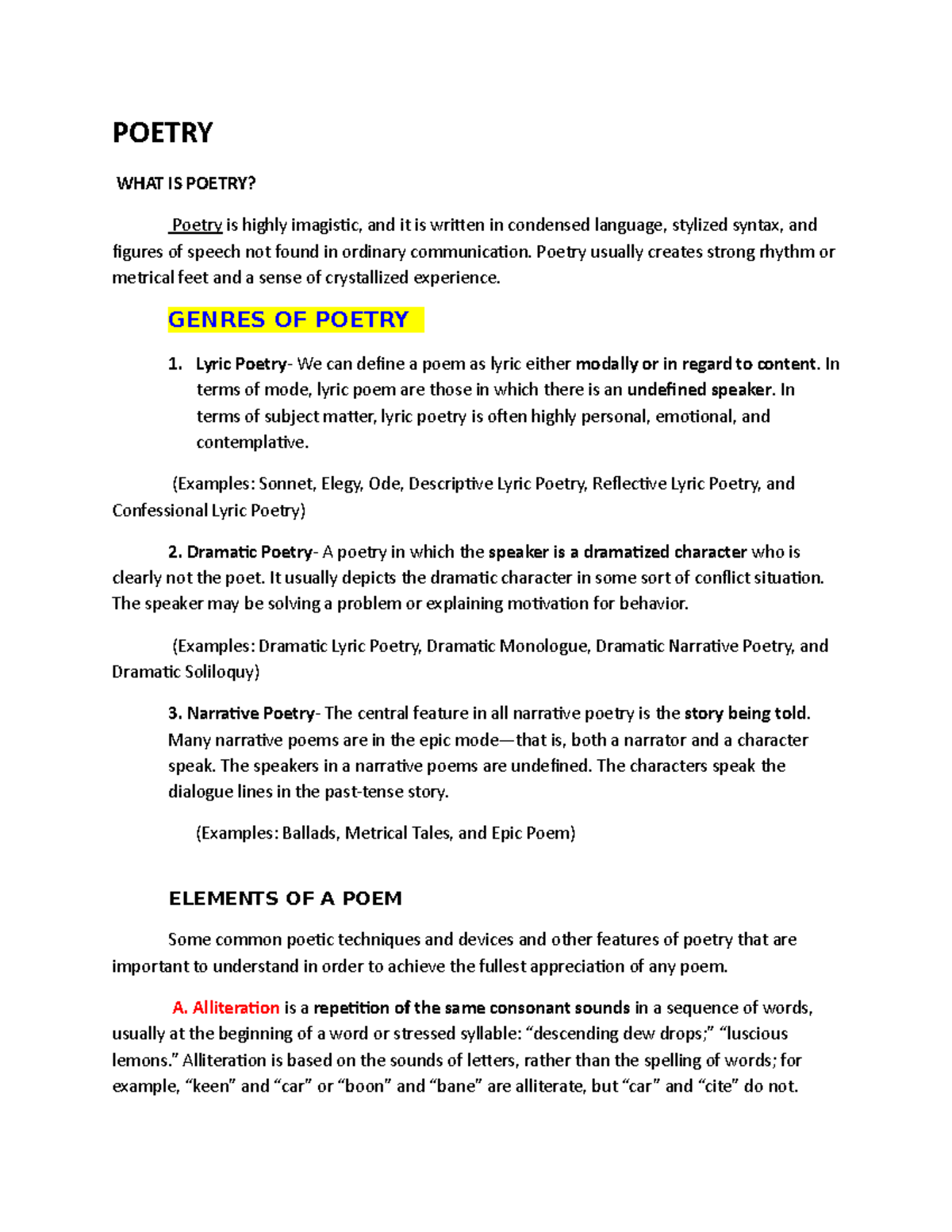 What Is Poetry Essay Example