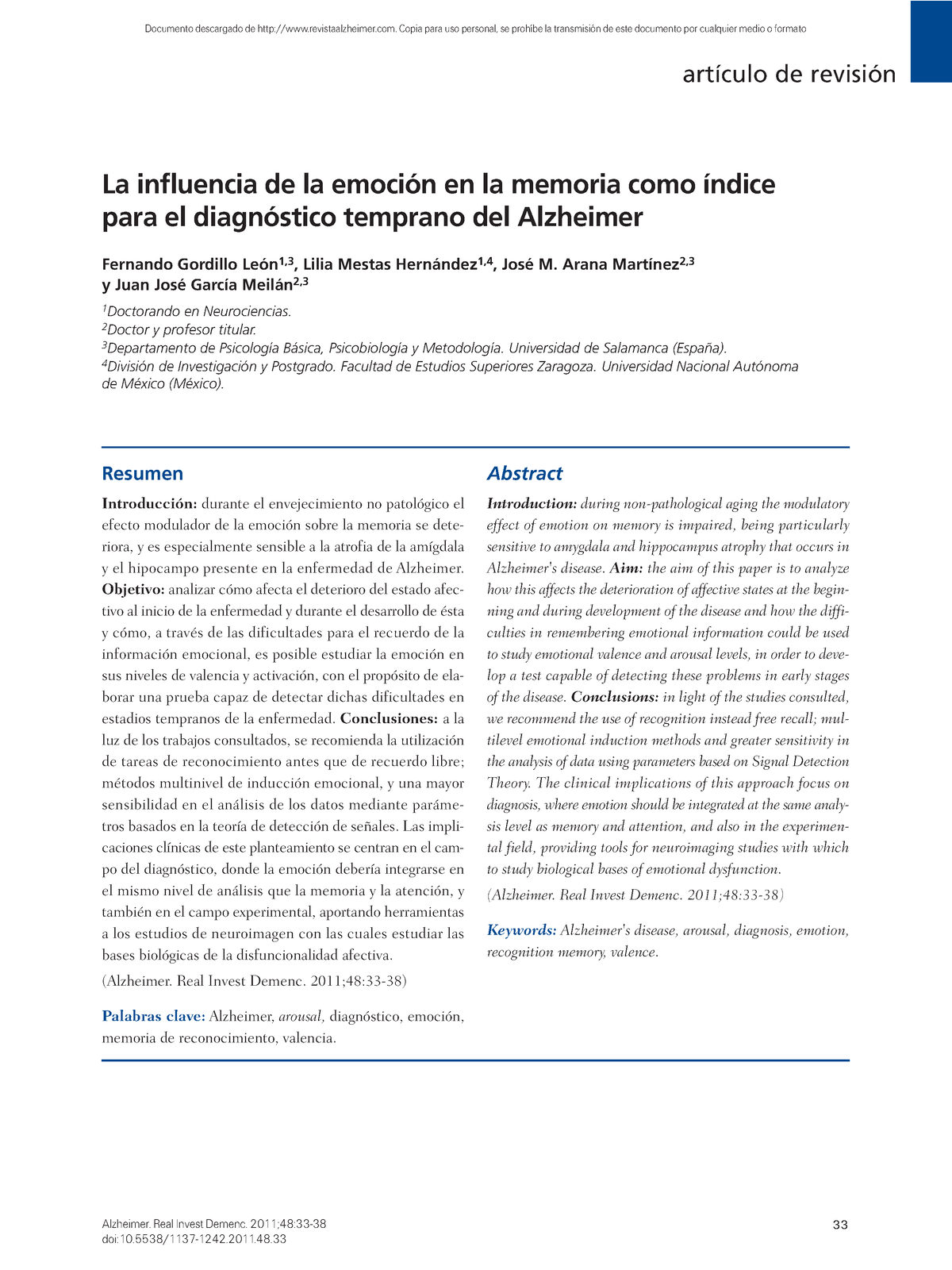 Dialnet-La Influencia De La Emocion En La Memoria Como Indice Para El ...