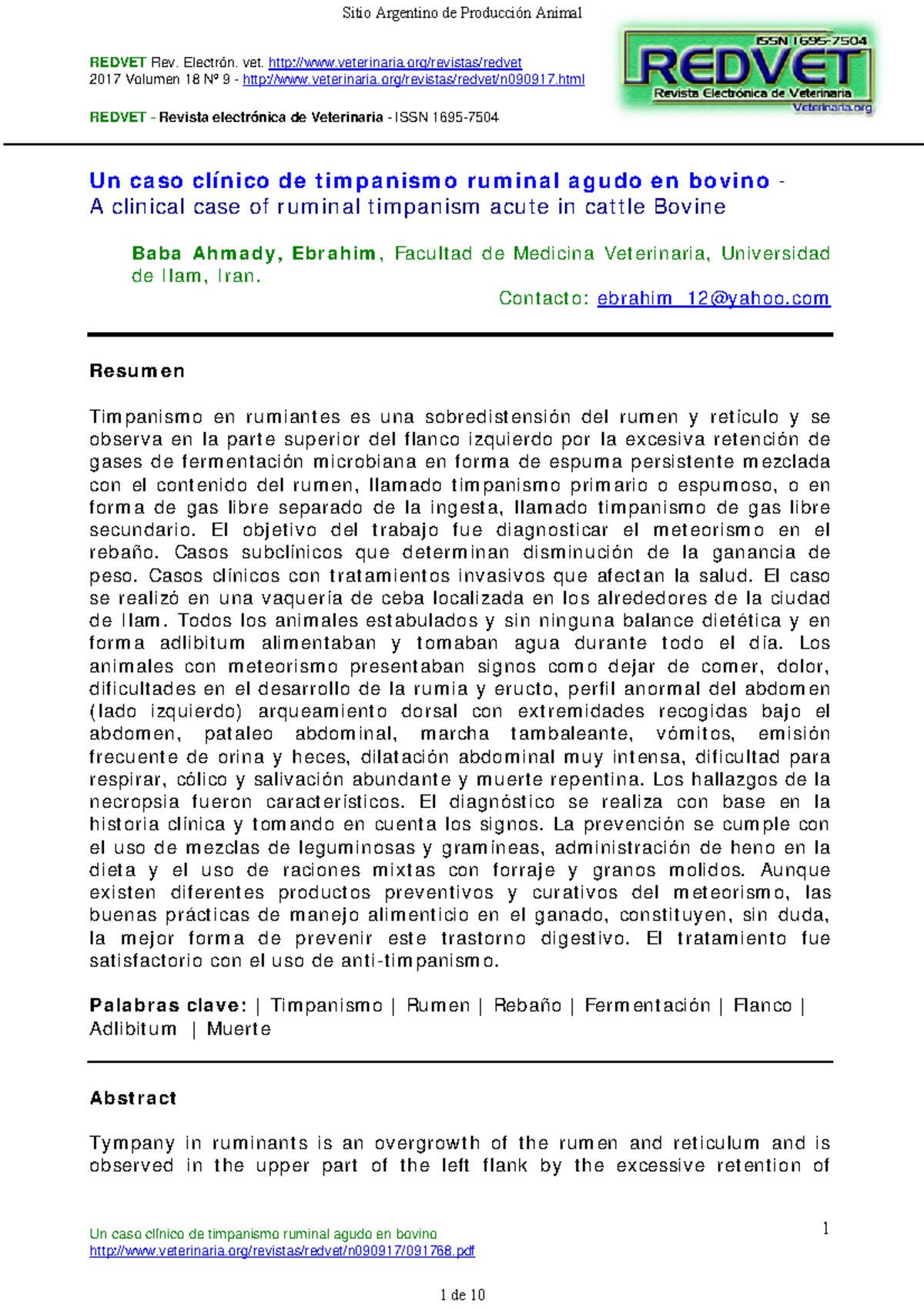 66timpanismo timpanismo en bovino REDVET Rev. Electrón. vet