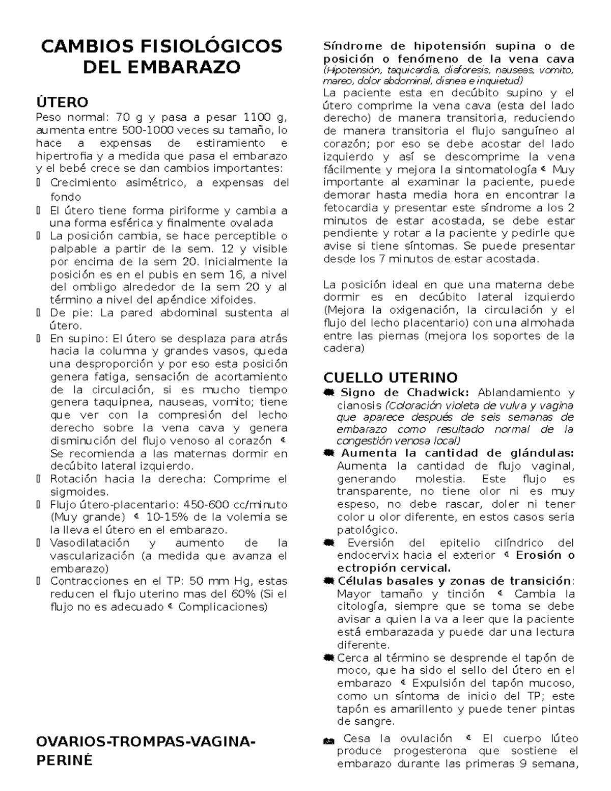 Cambios Fisiológicos En Embarazo Clinicas Ginecoobstetras