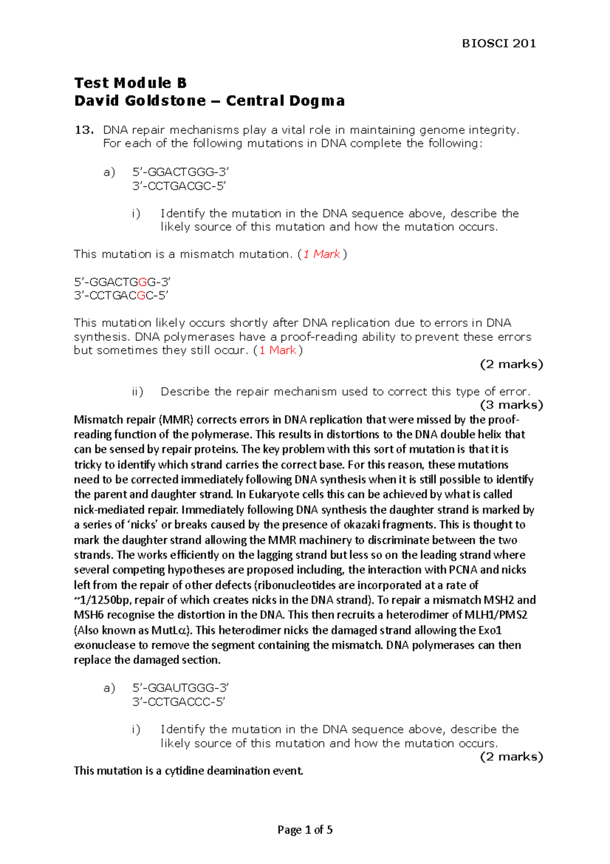 Module B Test Model Answers 2020 - Test Module B David Goldstone ...