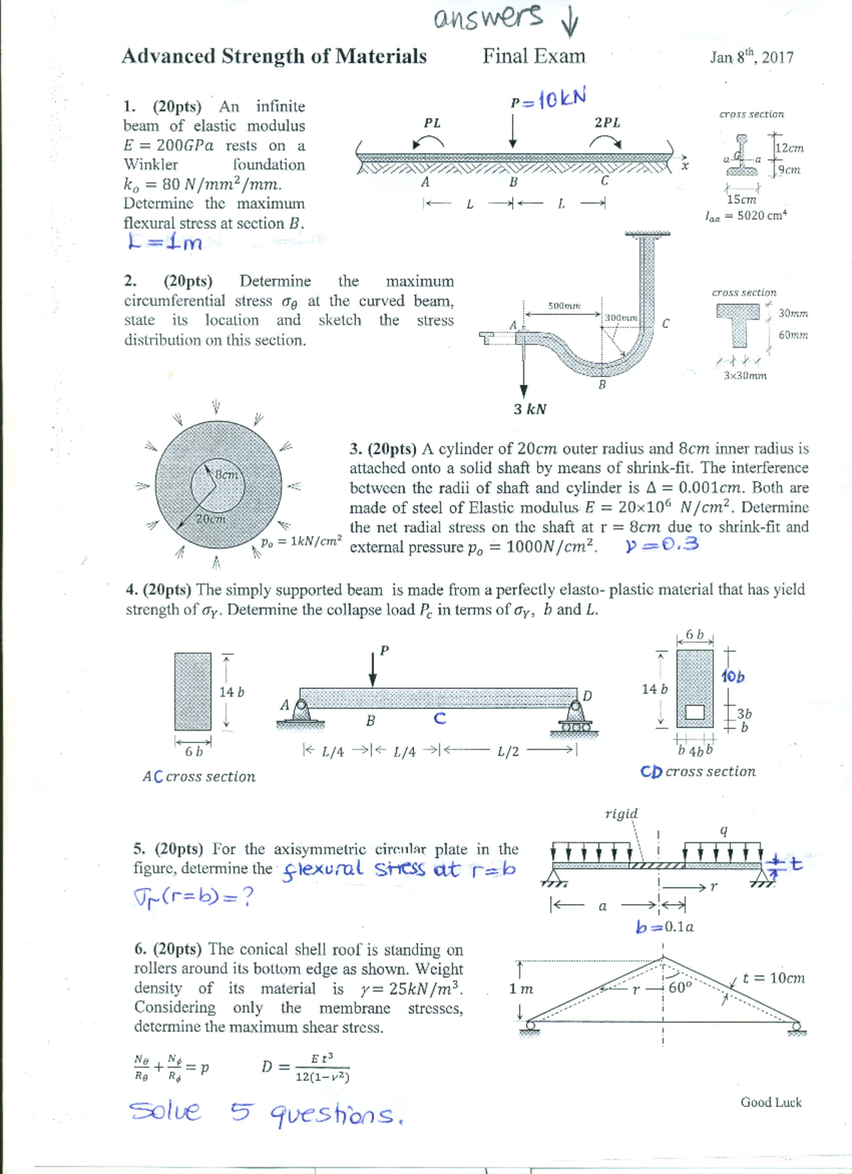 16 17 final advanced strength of materials final Mukavemet 1 Studocu
