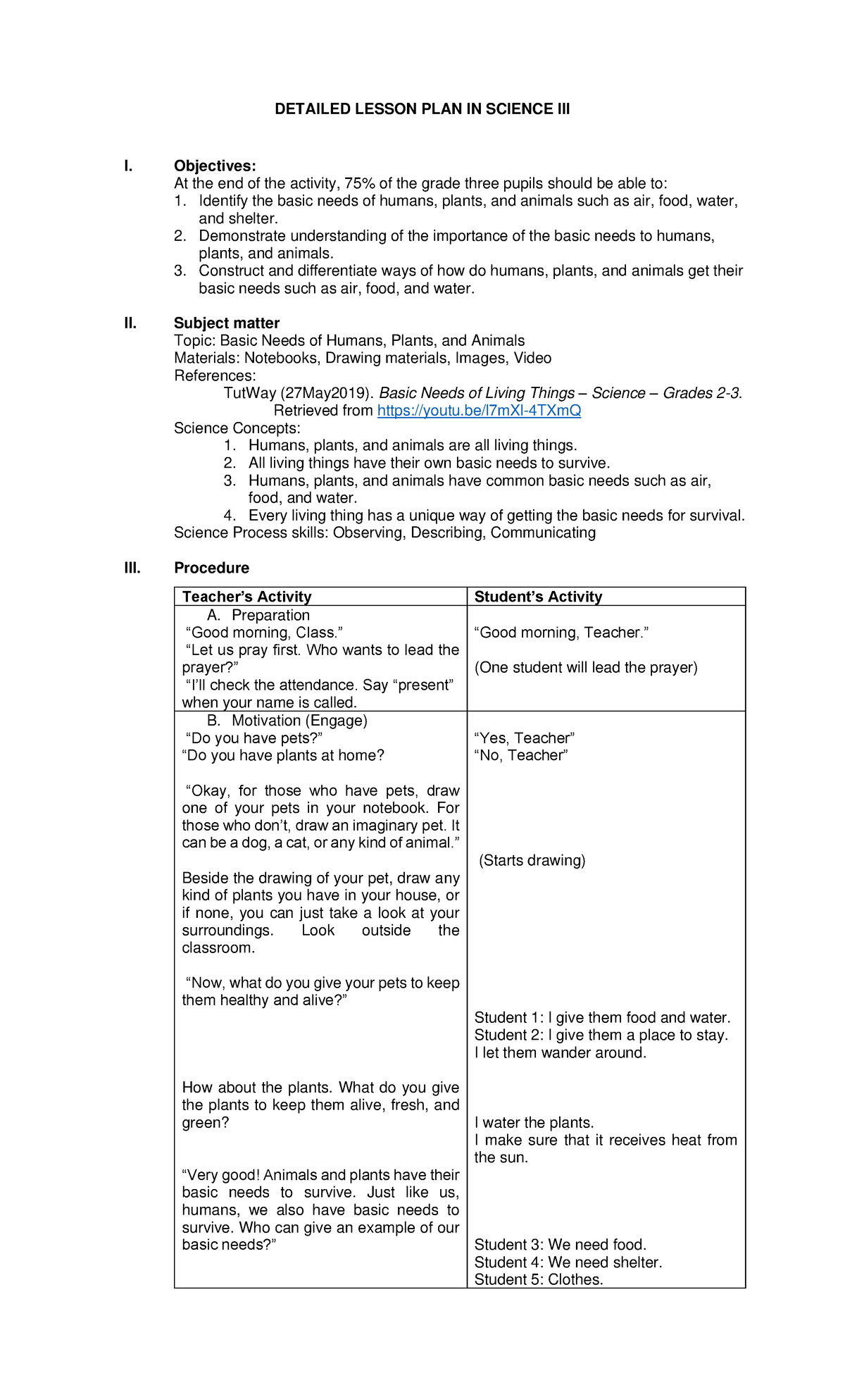 Inbound 1215264149630282627 DETAILED LESSON PLAN IN SCIENCE III I 