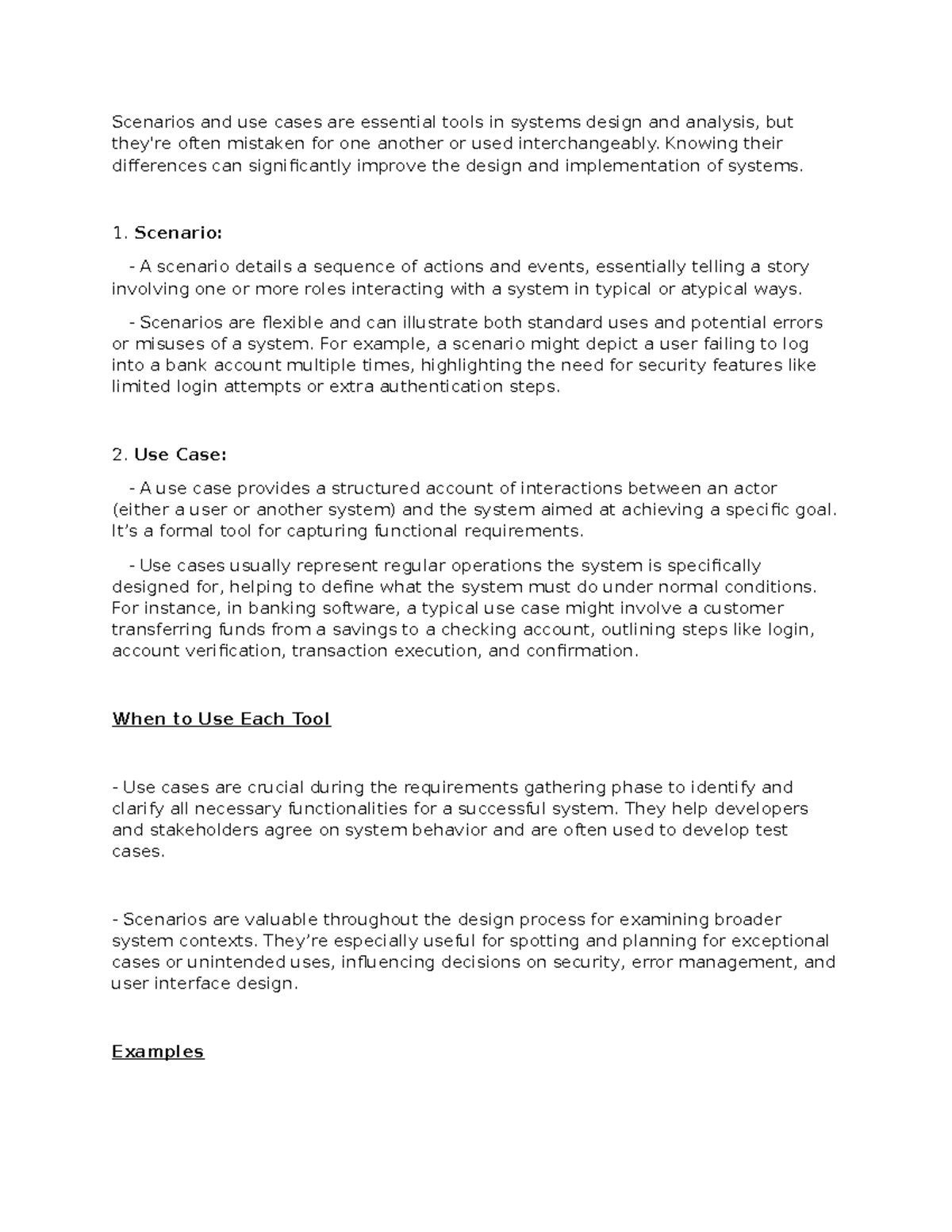 Discussion Forum Unit-3 - Scenarios and use cases are essential tools ...