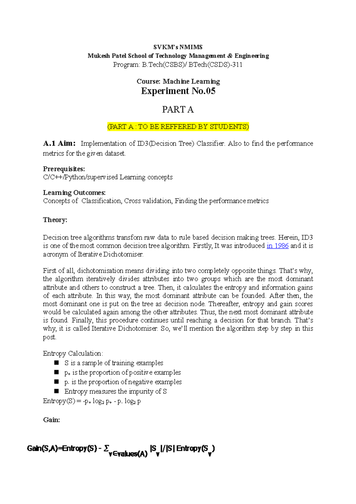 Practical 5 23-24 - SVKM’s NMIMS Mukesh Patel School of Technology ...