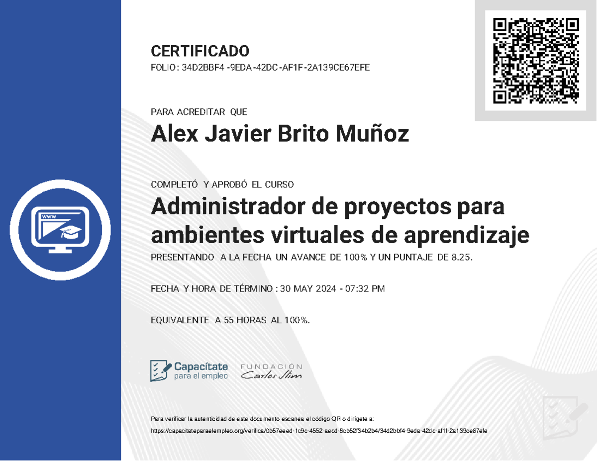 Administrador de proyectos para ambientes virtuales de aprendizaje