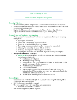 Week 9 - Reid Technique and Peace Model - Week 9 –March 13, 2019 Reid ...