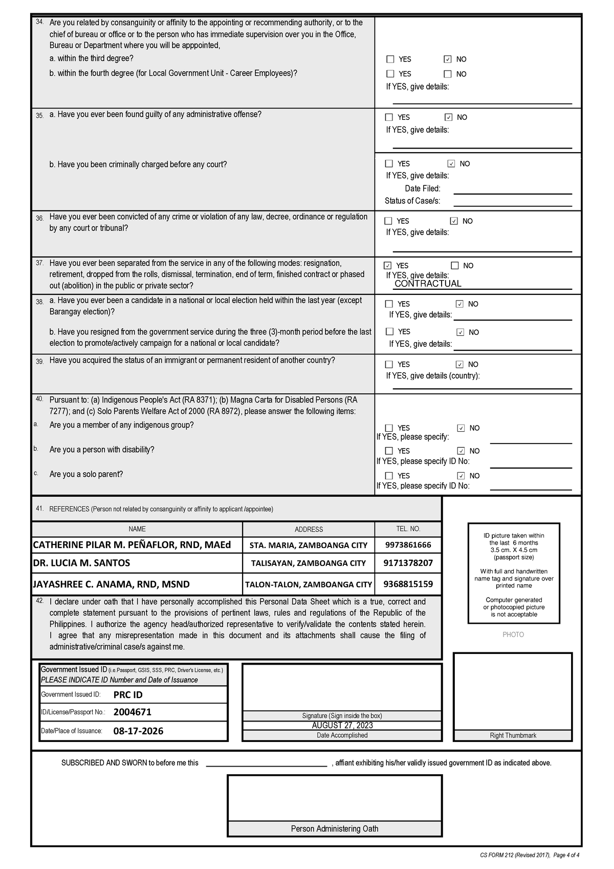 Tor4 - Use To Download - Contractual A. If Yes, Please Specify: B. If 