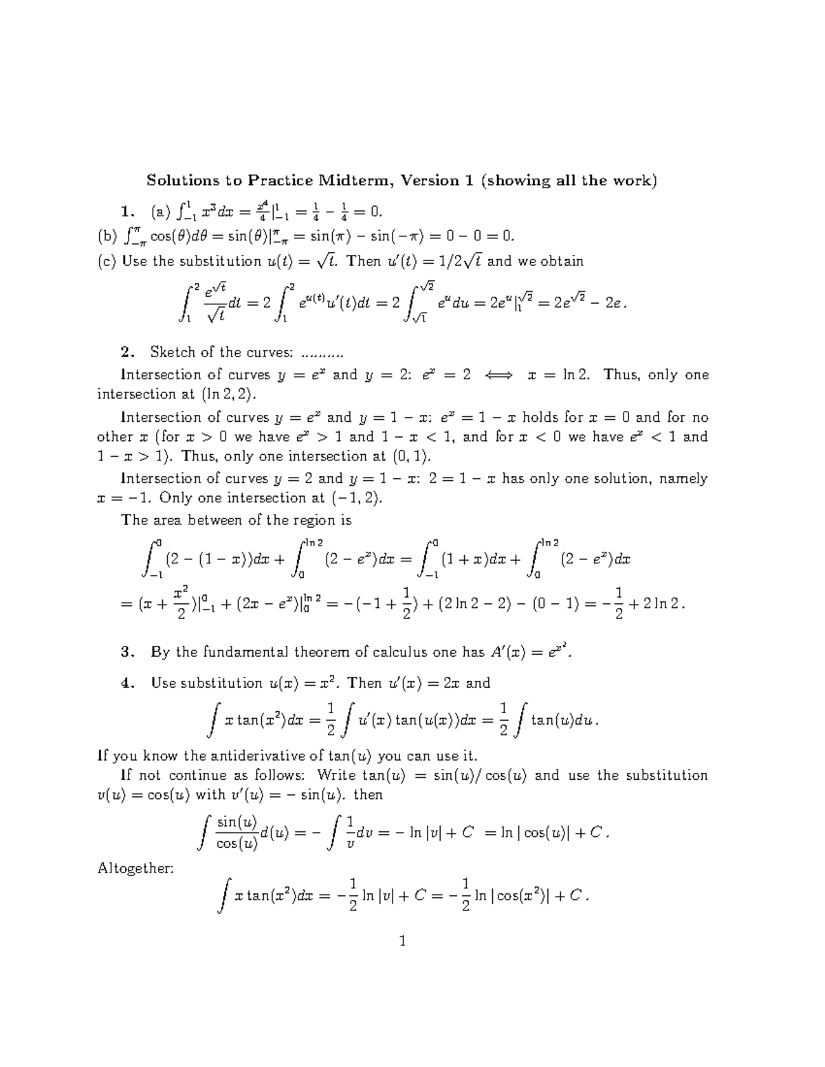 F22m19b Practice Midterm Solutions - Solutions To Practice Midterm ...