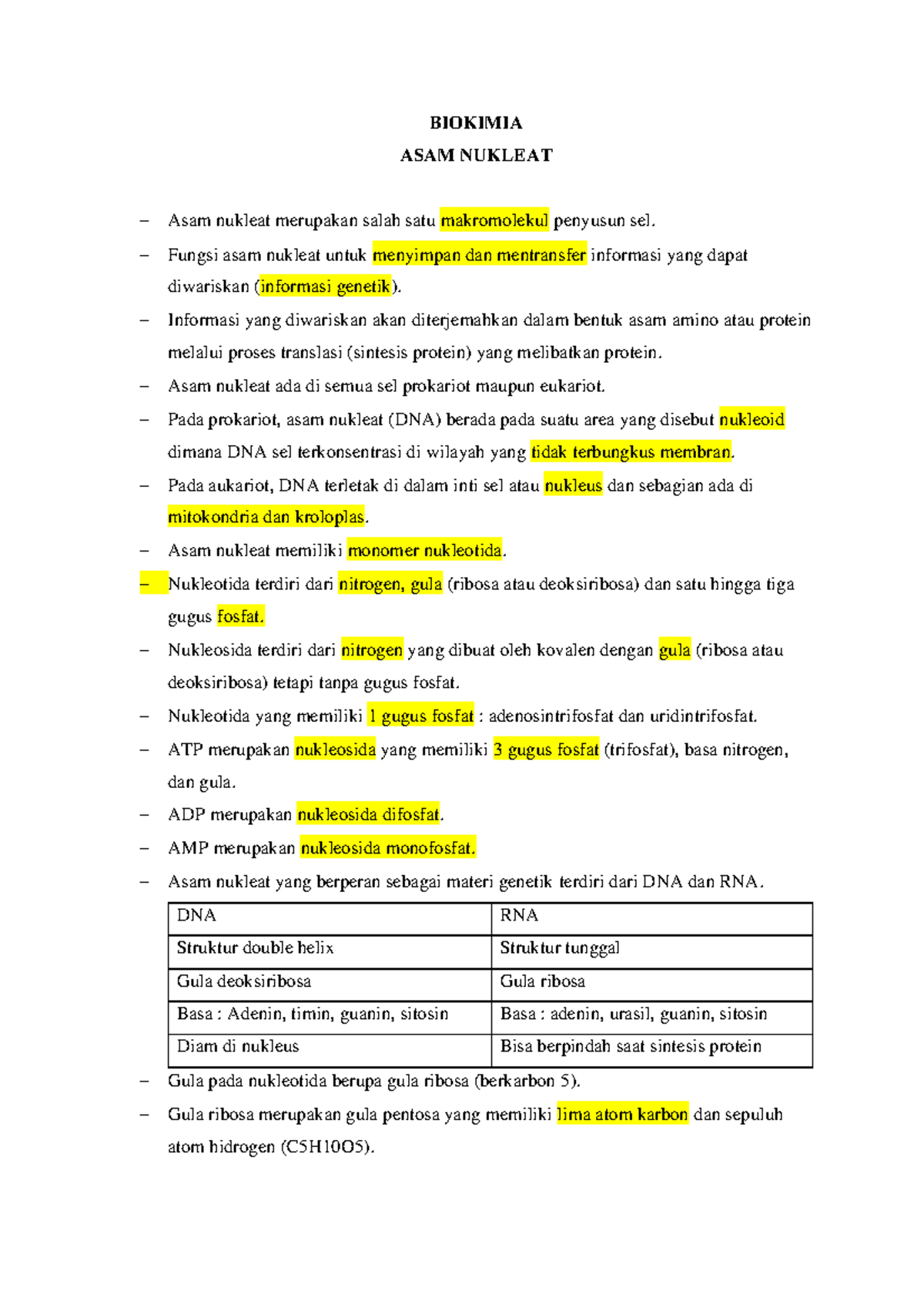 Biokimia Asam Nukleat - BIOKIMIA ASAM NUKLEAT − Asam Nukleat Merupakan ...