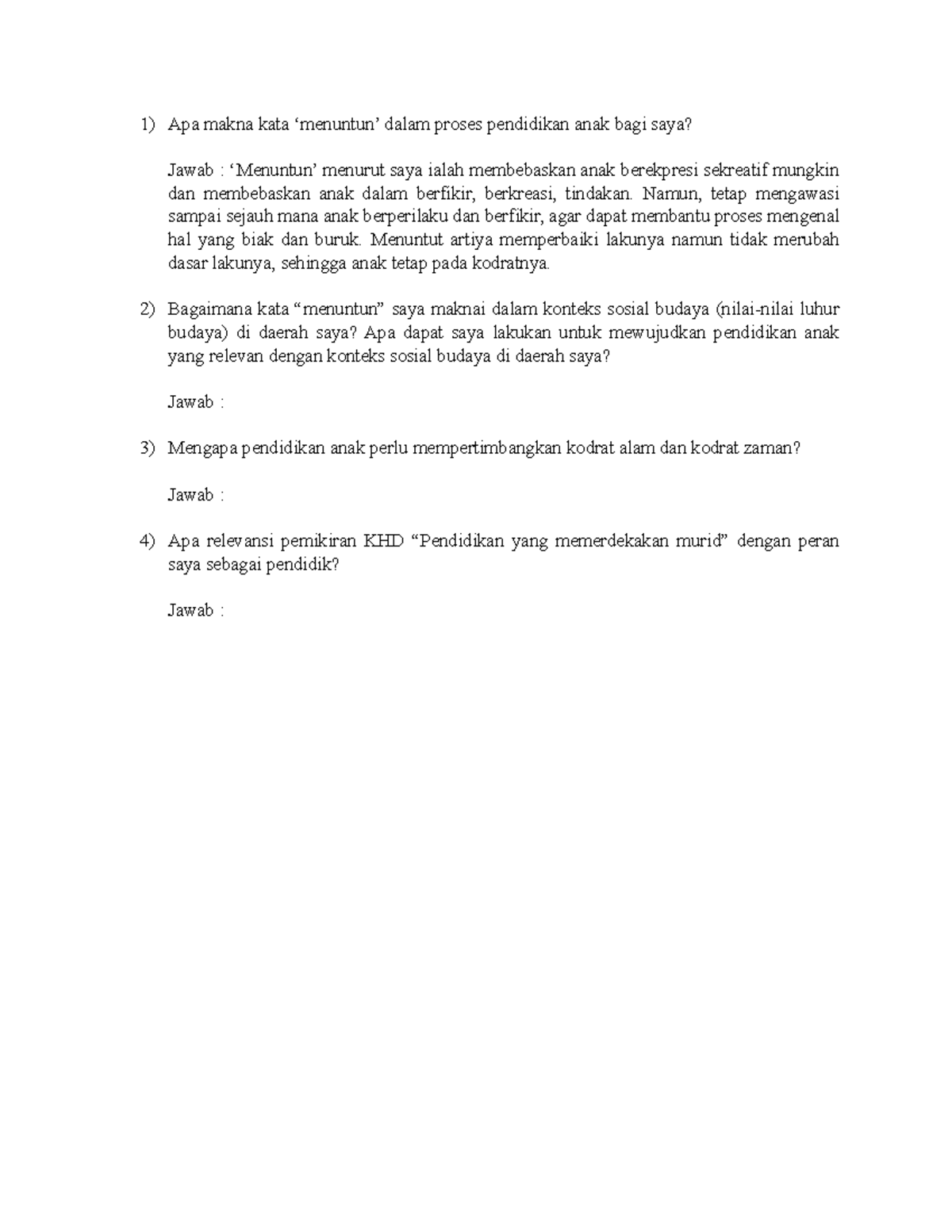 Menuntun Apa makna kata ‘menuntun’ dalam proses pendidikan anak bagi