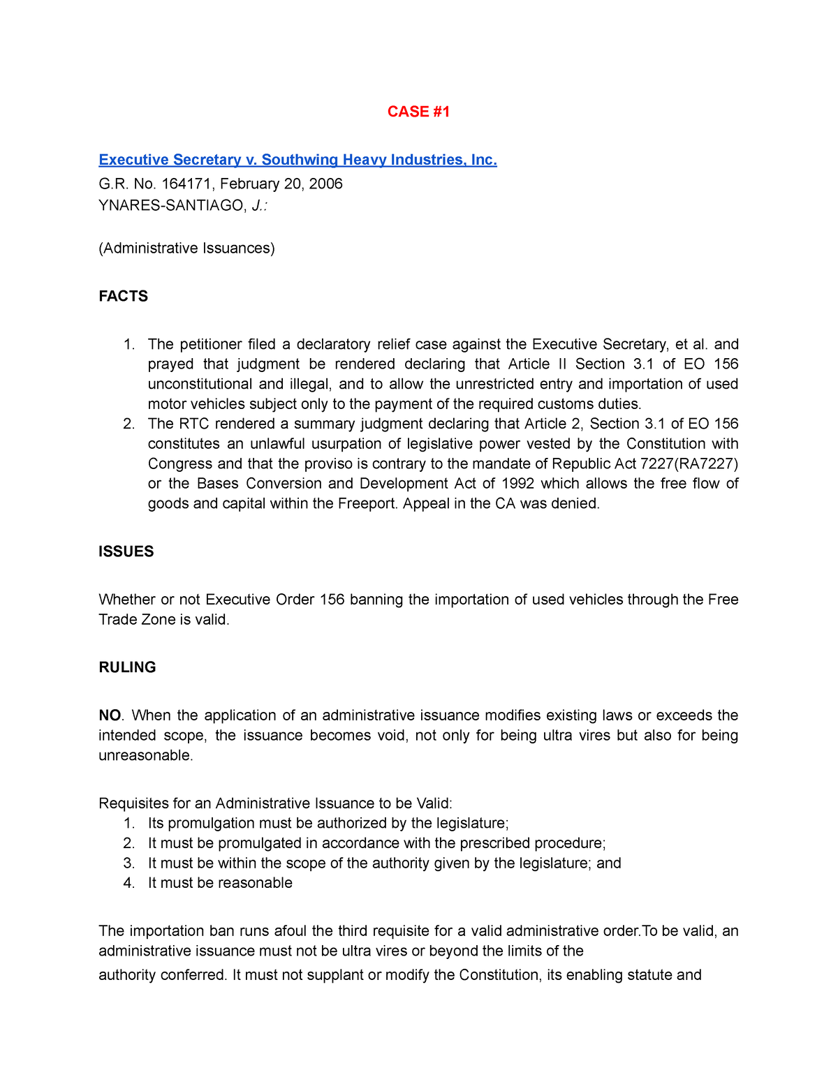 Stat Con Case Digest - Statutory Construction Prelim Notes - CASE ...