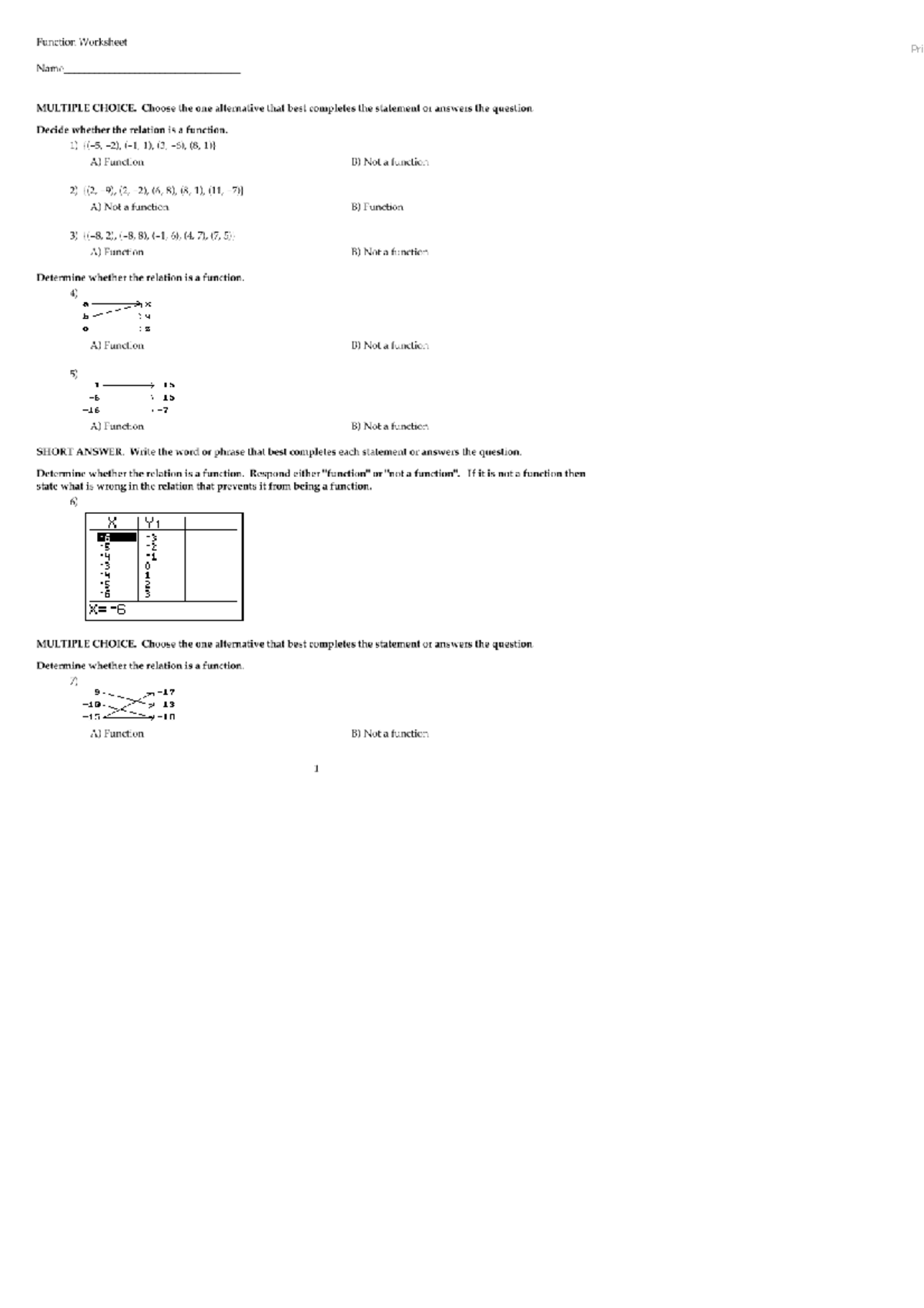 MATH Assignment 1 - math exercises - Matematica (Scientifico ...