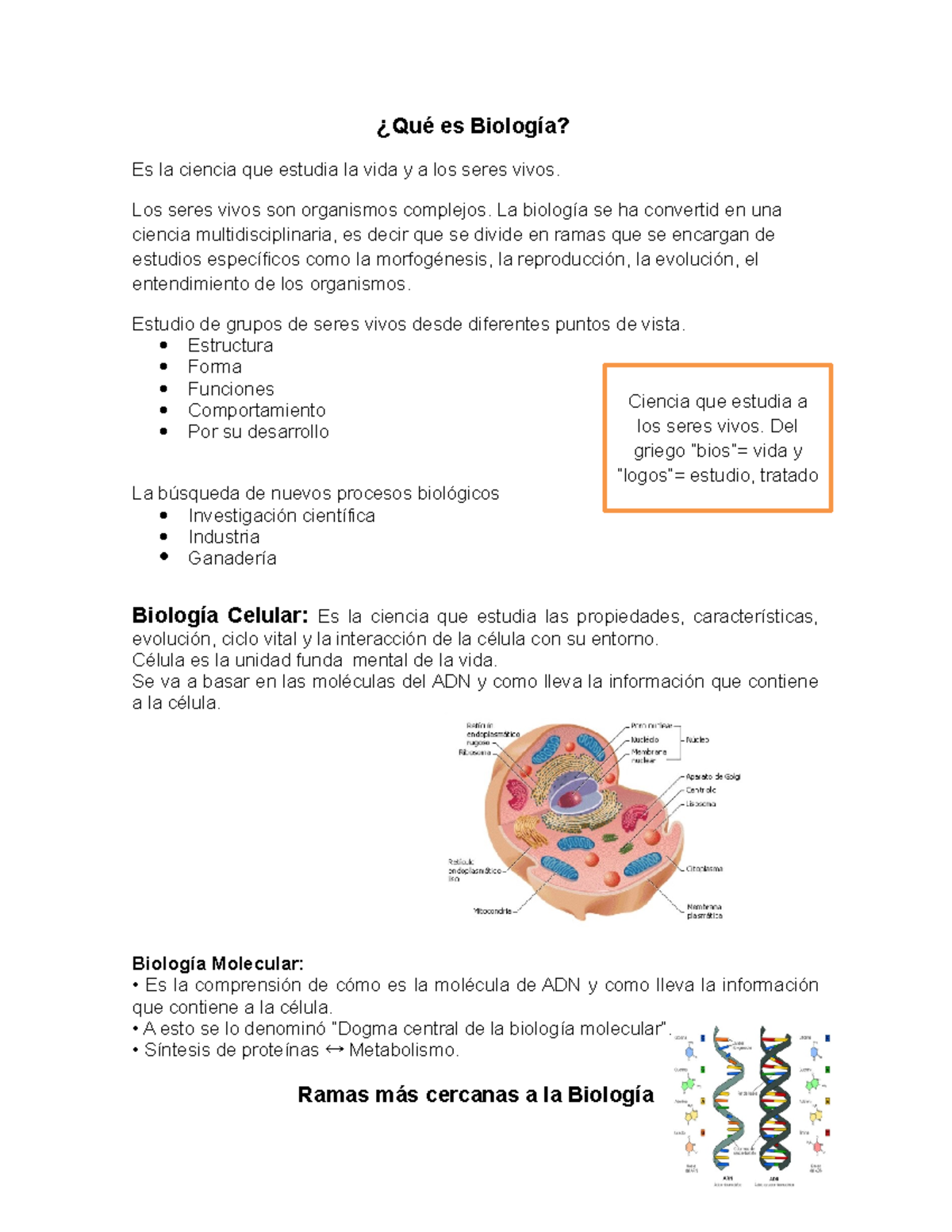 Qué es Biología - ¿Qué es Biología? Es la ciencia que estudia la vida y ...