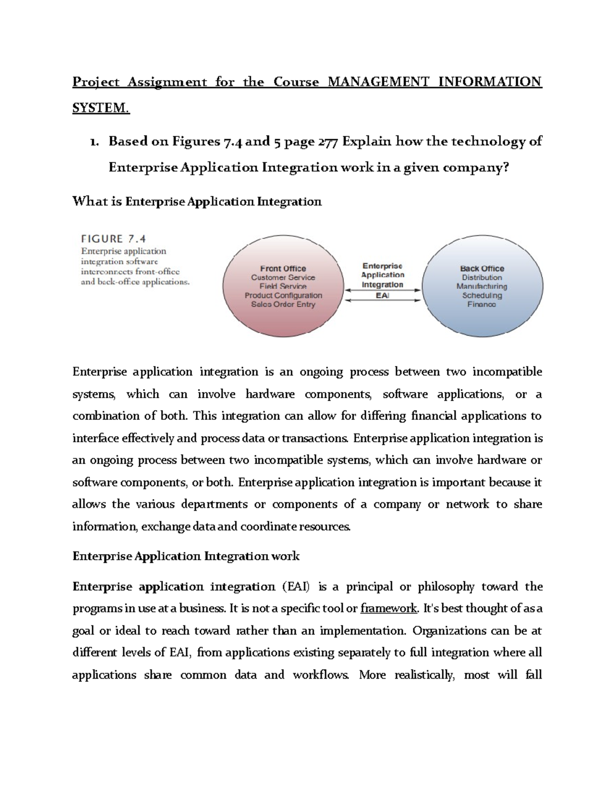 2 Project Assignment for the Course Management Information System ...