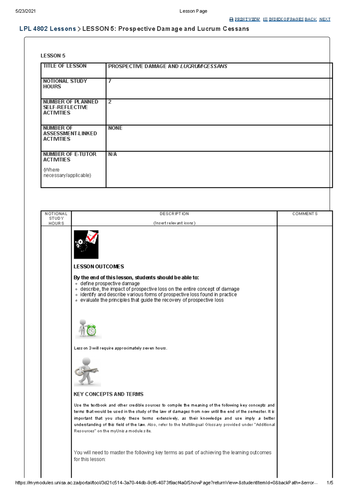 Lesson 5 prospective damage and lucrum cessans - PRINT VIEW INDEX OF ...