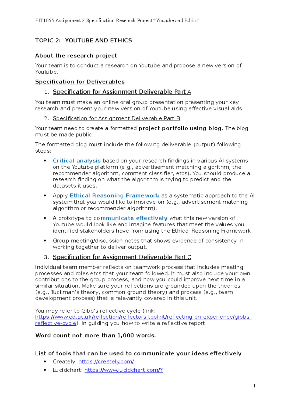 Fit1055 Assignment 2 Specification Topic 2 Youtube And Ethics Studocu