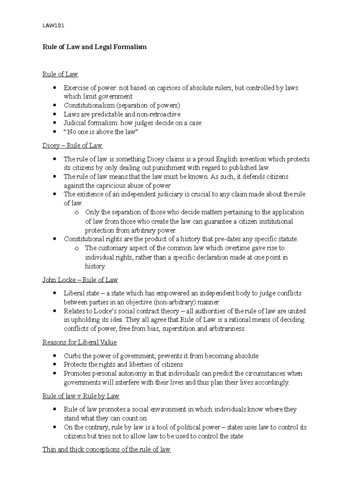 Rule Of Law And Legal Formalism - LAW Rule Of Law And Legal Formalism ...