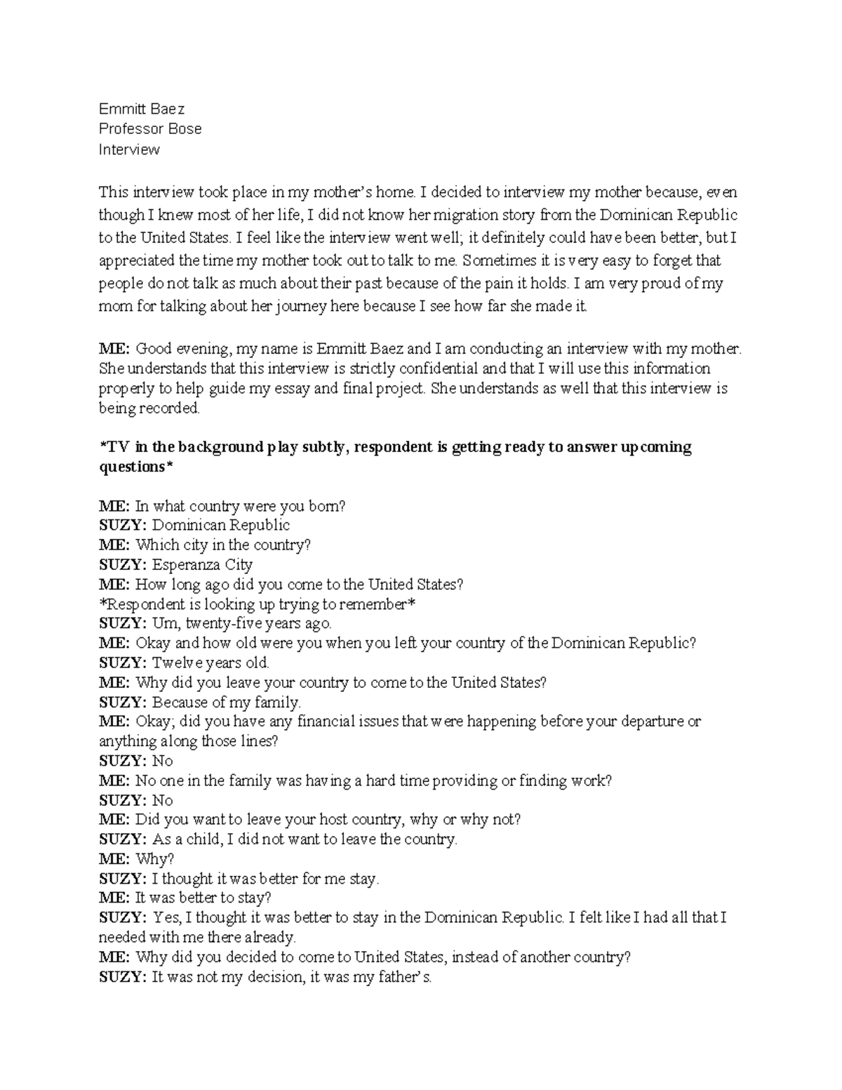 Final Final Interview Transcript - Emmitt Baez Professor Bose Interview ...