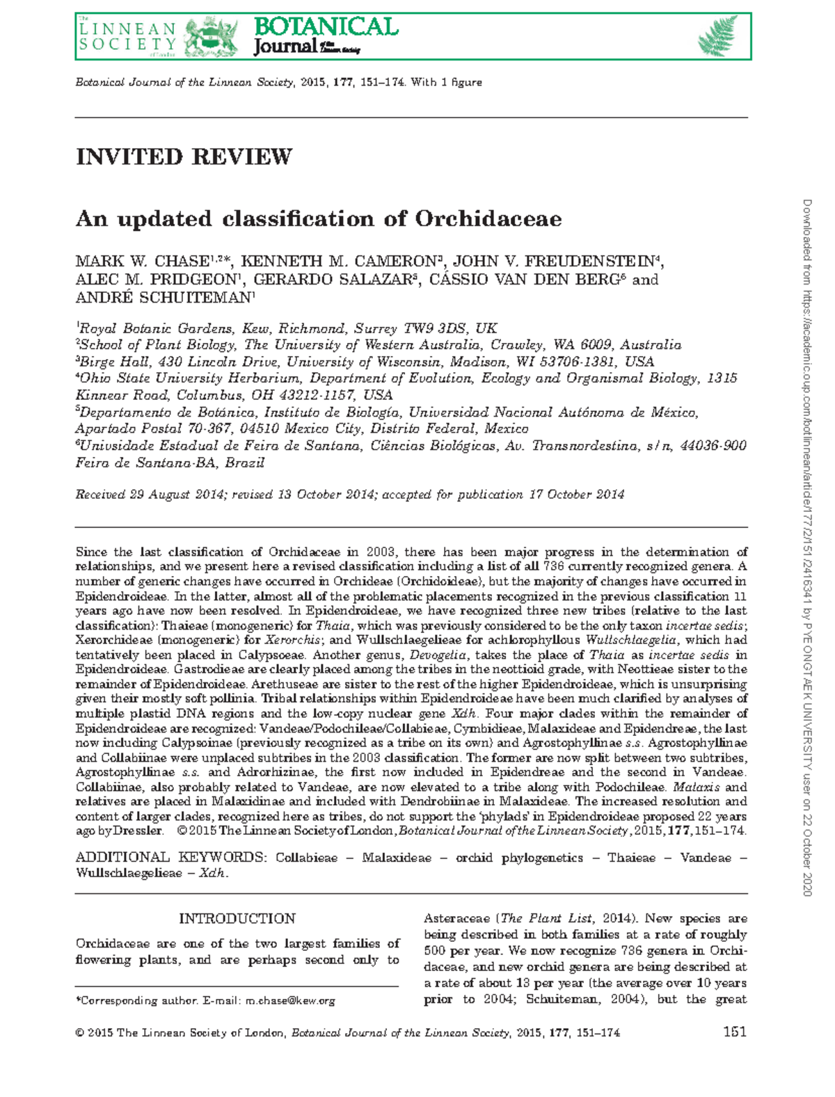 Boj12234 - Journals related to taxonomy and morphology of orchids ...