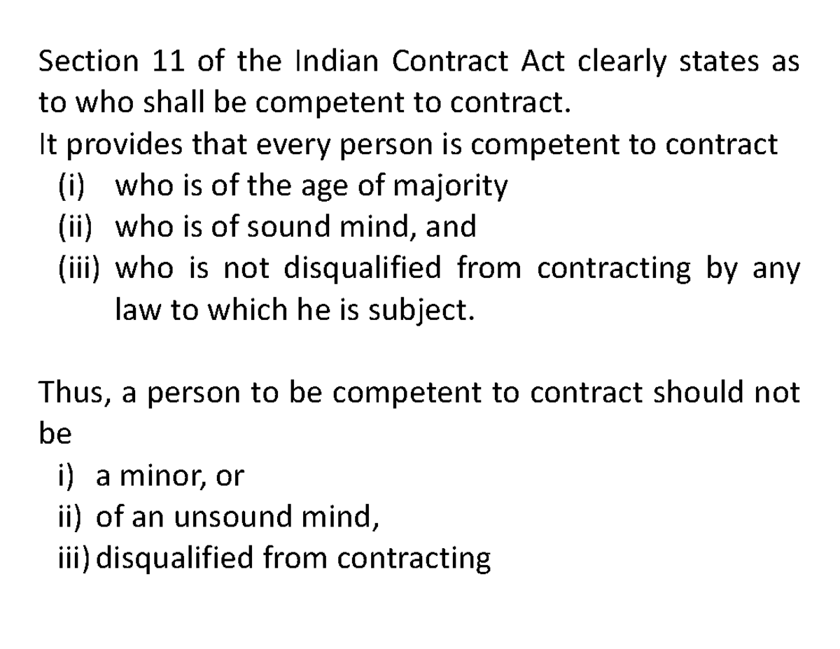 capacity-to-contract-section-11-of-the-indian-contract-act-clearly